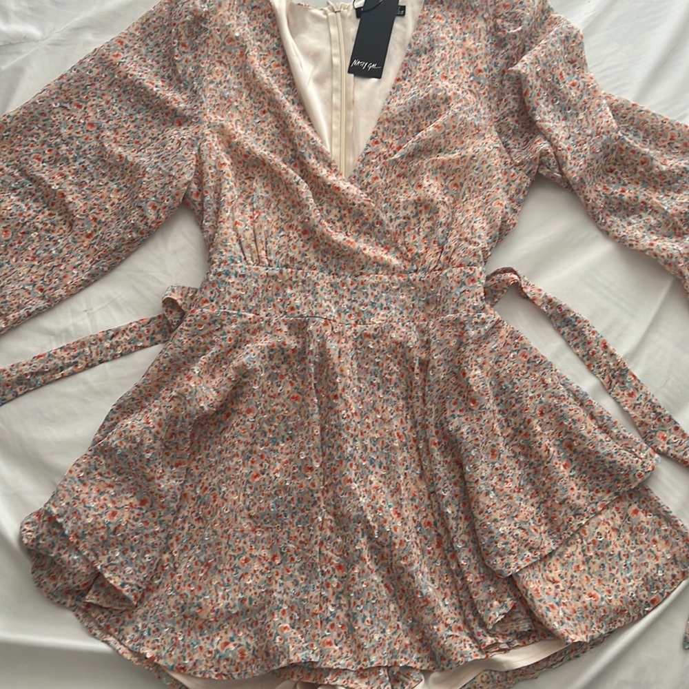 Nasty Gal Floral Romper NWT